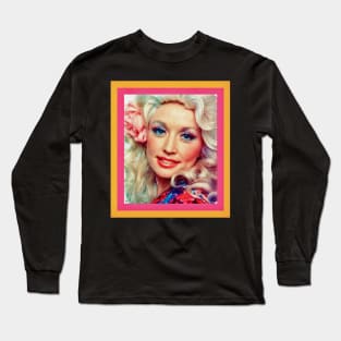 Dolly Parton Retro Design Long Sleeve T-Shirt